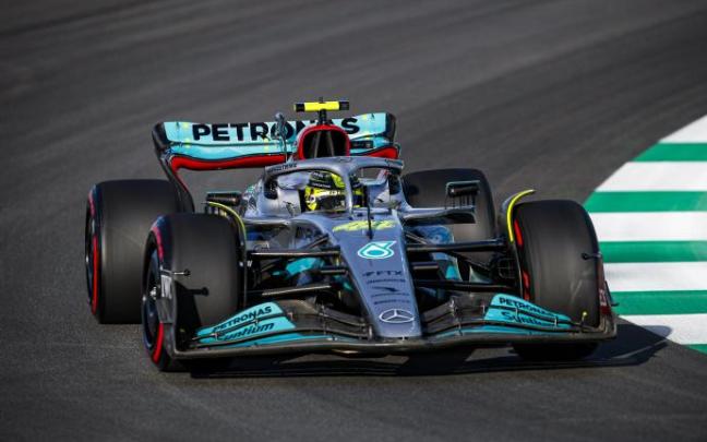 El Mercedes de Hamilton en Arabia Saudí.