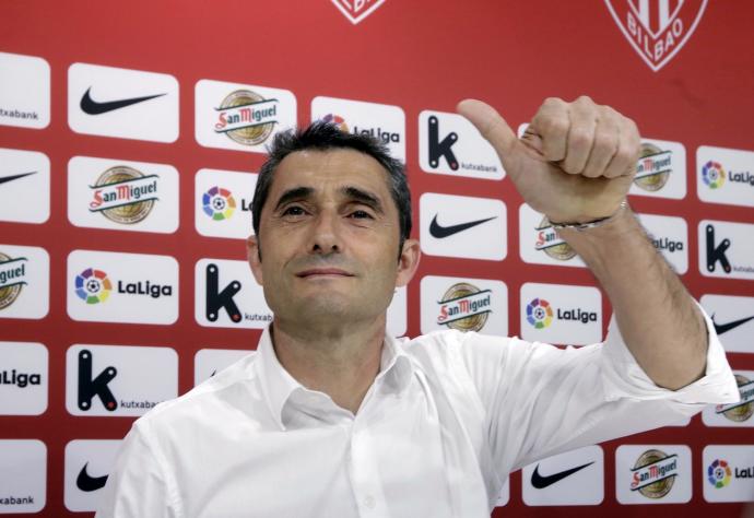 Valverde en su anterior etapa como entrenador del Athletic.