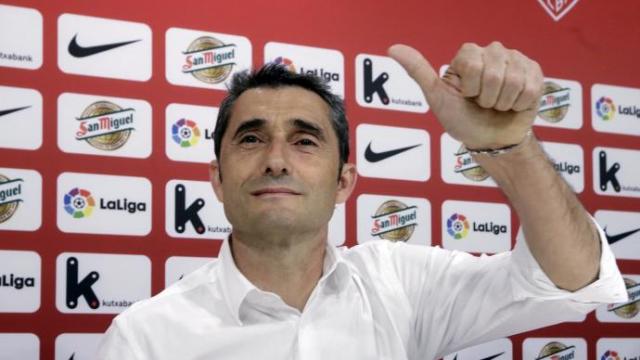 Valverde en su anterior etapa como entrenador del Athletic.