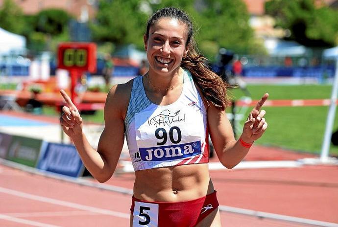 Errandonea, tras ganar ayer la medalla de oro en 100 vallas. Foto: Efe