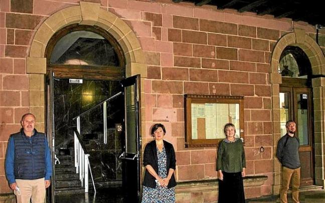 Nebreda, Otaegi, Korta y Arrazola, ayer. Foto: A.M.