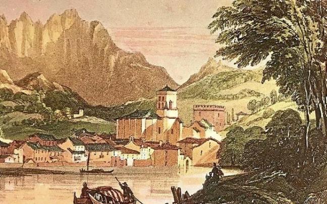 Itsasoa Errenteriaraino iristen zeneko marrazkia. Argazkia: N.G.