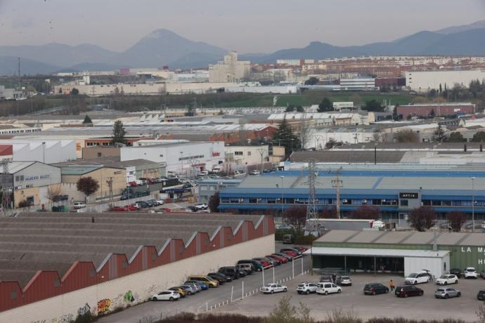 Vista general del polígono industrial de Landaben.