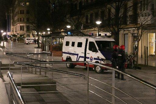 Ertzaintza en el Boulevard donostiarra