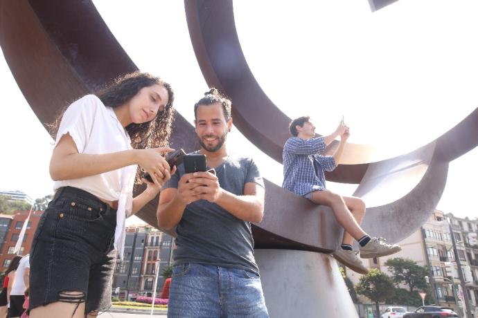 La aplicación móvil propone una 'escape room' al aire libre sin salir de Bilbao. Foto: Borja Guerrero