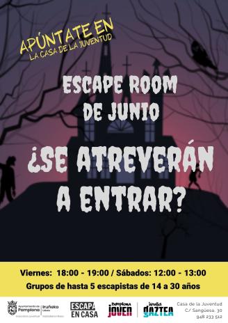 Cartel del 'escape room'.