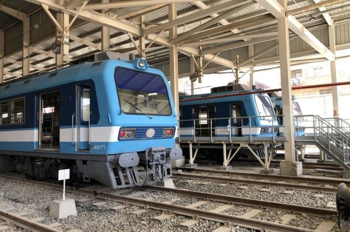 Trenes en las instalaciones de CAF en Beasain.