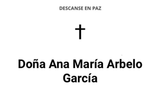 La señora Ana María Arbelo falleció en Santa Cruz de Tenerife.