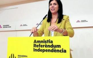 La portavoz de ERC, Marta Vilalta, ayer ante los medios de comunicación. Foto: E.P. La portavoz de ERC, Marta Vilalta, ayer ante los medios de comunicación. Foto: E.P.