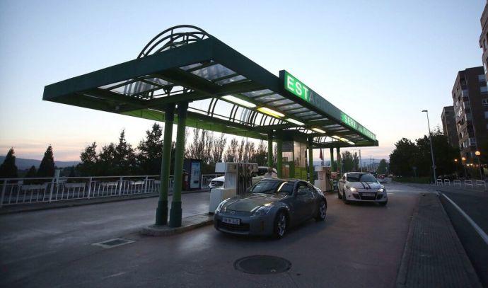 Estación de servicio en Iturrama.