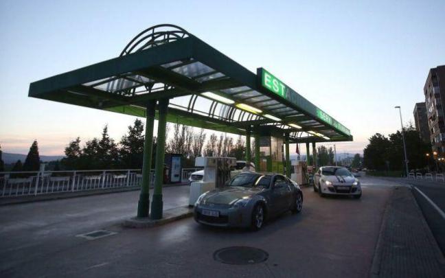Estación de servicio en Iturrama.
