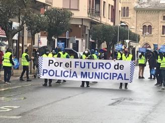 Agentes de la Policía Municipal durante una protesta.