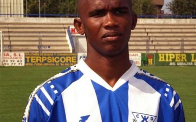 Samuel Eto'o, con la camiseta del Leganés.