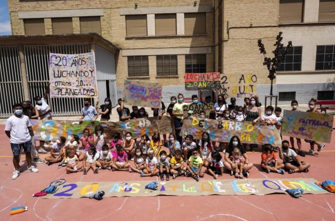 Celebración del 20º aniversario de las colonias urbanas de Etxabakoitz Bizirik, el miércoles de la semana pasada.