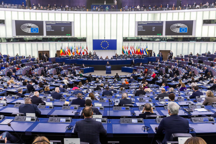 Imagen del pleno de la Eurocámara.