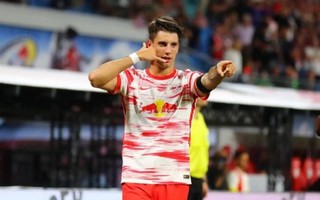 El húngaro Szoboszlai, durante un partido con el RB Leipzig.
