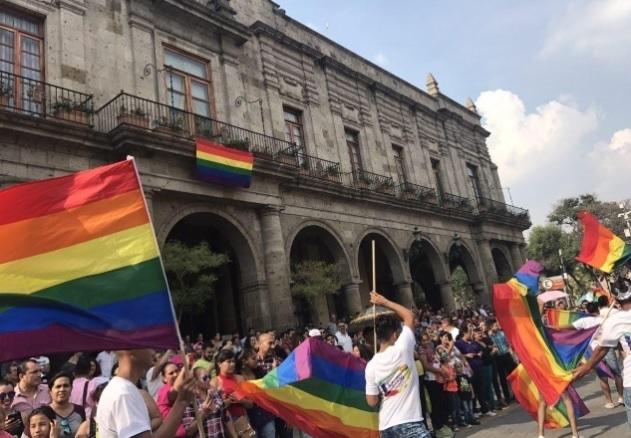 Manifestación a favor de los derechos del colectivo LGTBI en México en 2017
