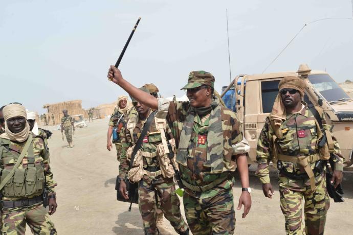 Soldados del ejército de Chad.