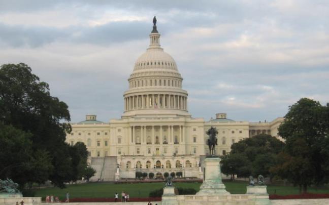 Imagen exterior del Capitolio, que ha sido evacuado tras recibir una falsa alarma.