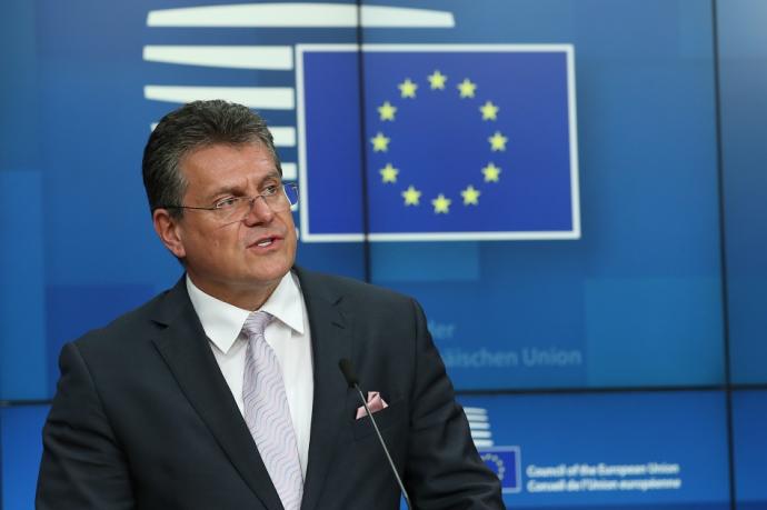 El vicepresidente de la Comisión Europea (CE) para Relaciones Interinstitucionales, Maros Sefcovic.