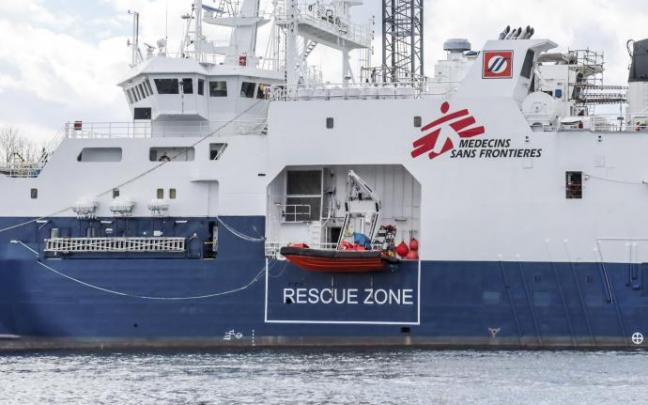 Barco de rescate 'Geo Barents', gestionado por MSF. Barco de rescate 'Geo Barents', gestionado por MSF.