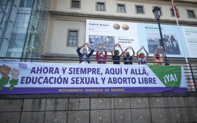 Manifestación a favor del aborto legal, en Madrid.
