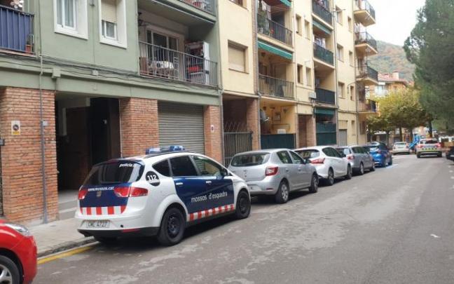 Calle donde vivía la víctima, en Ripoll (Girona).
