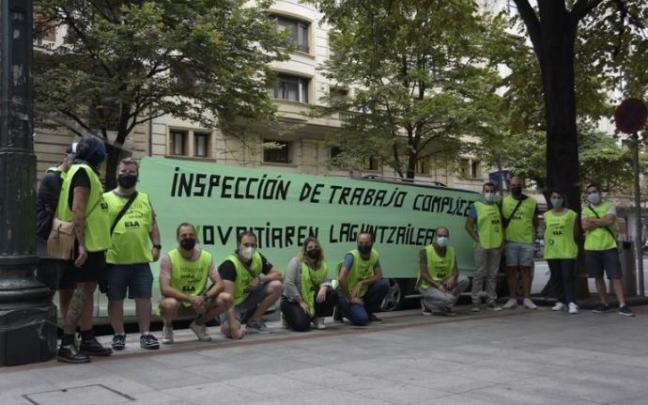 Concentración de trabajadores de Novaltia. Concentración de trabajadores de Novaltia.