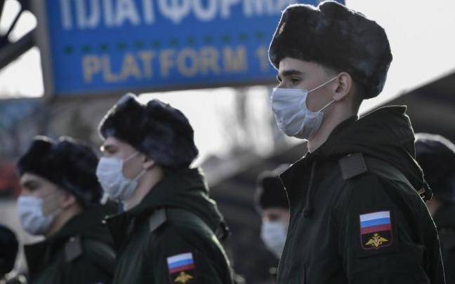 Militares rusos en Crimea (Ucrania). Militares rusos en Crimea (Ucrania).