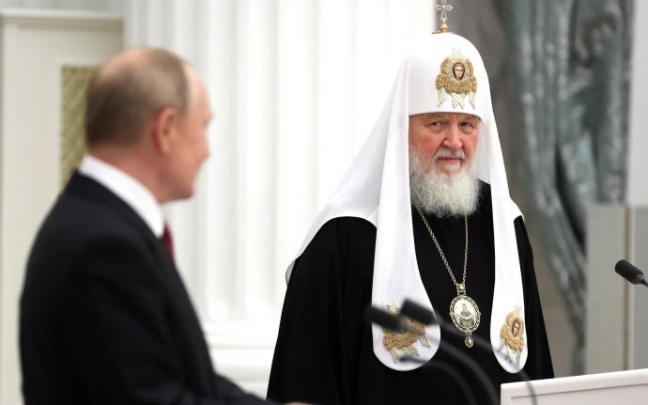 El presidente ruso Vladimir Putin y el patriarca Kirill.