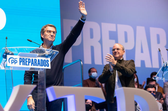 El candidato a la presidencia del PP, Alberto Núñez Feijóo.