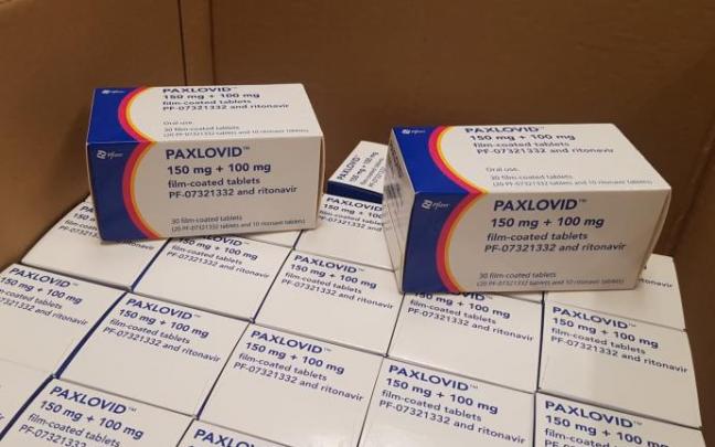 Cajas del antiviral 'Paxlovid' contra la COVID-19. Cajas del antiviral 'Paxlovid' contra la COVID-19.
