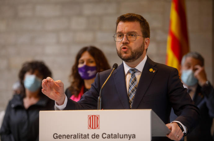 El presidente de la Generalitat, Pere Aragonès.