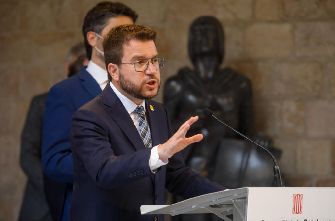 El presidente de la Generalitat, Pere Aragonès.