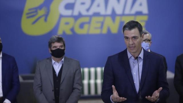 Sánchez visitó ayer el centro de refugiados ucranianos de Málaga.