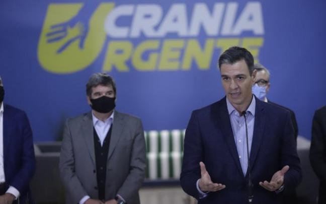 Sánchez visitó ayer el centro de refugiados ucranianos de Málaga.