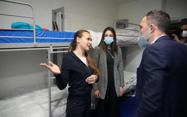 El centro BBK GoodHostel, donde se encuentran alojados más de 70 refugiados. El centro BBK GoodHostel, donde se encuentran alojados más de 70 refugiados.