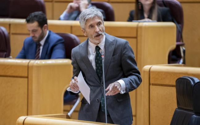 Marlaska cree que no procede ninguna dimisión por 'Pegasus' y defiende la actuación del CNI. Marlaska cree que no procede ninguna dimisión por 'Pegasus' y defiende la actuación del CNI.