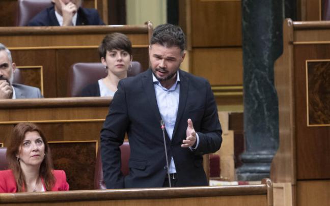 El portavoz de Esquerra Republicana (ERC) en el Congreso. El portavoz de Esquerra Republicana (ERC) en el Congreso.