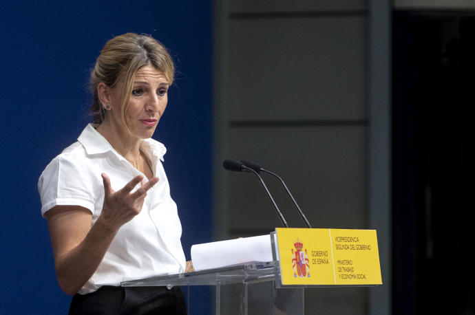 La vicepresidenta segunda y ministra de Trabajo y Economía Social, Yolanda Díaz.