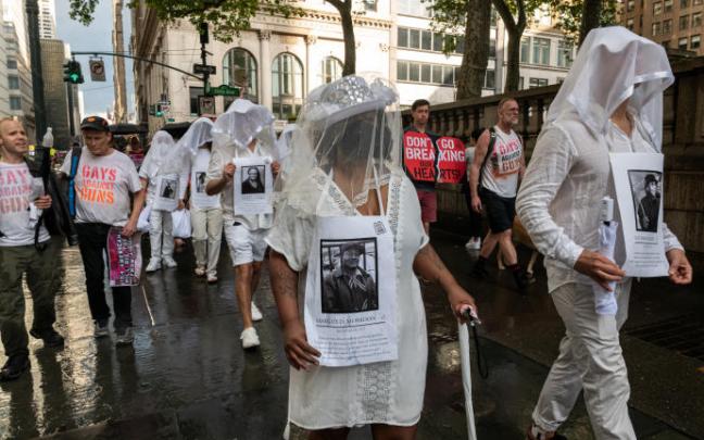 Protestas tras el tiroteo en Búfalo, Nueva York.