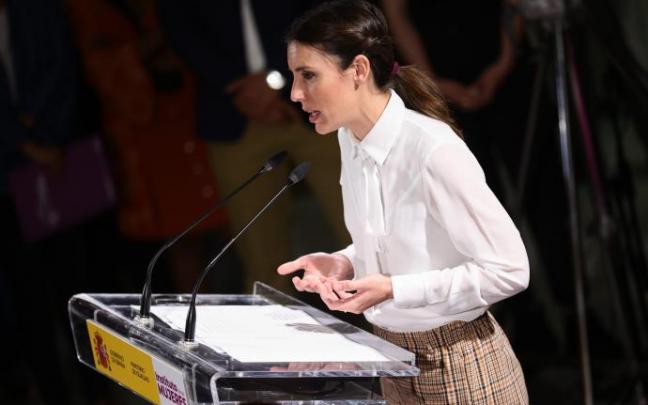 La ministra de Igualdad, Irene Montero, interviene en la inauguración de la nueva sede del Instituto de las Mujeres.
