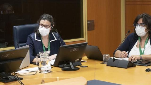 La directora de Osakidetza, Rosa Pérez, junto a la subdirectora de Atención Primaria en Osakidetza, Susana Martín.