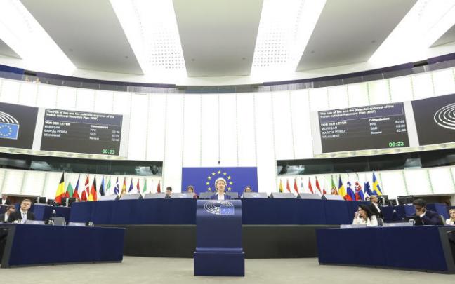 Sesión plenaria de la Unión Europea en Estrasburgo.