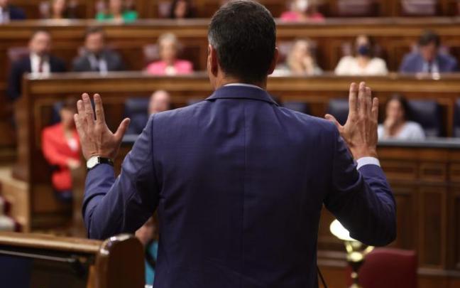 Pedro Sánchez ante el Congreso de Diputados.