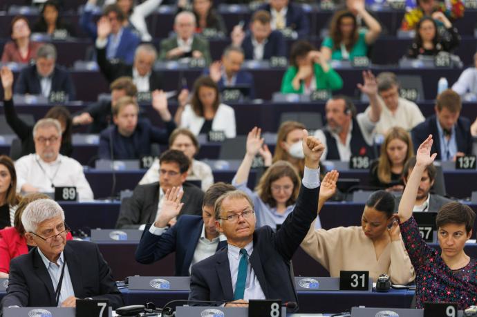 Sesión de votación en el Parlamento Europeo.