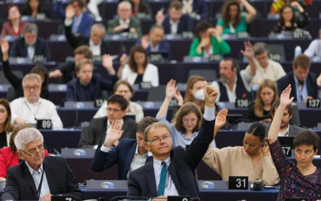 Sesión de votación en el Parlamento Europeo.