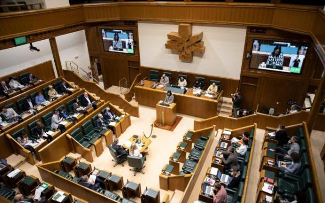 Imagen de un pleno en el Parlamento Vasco.