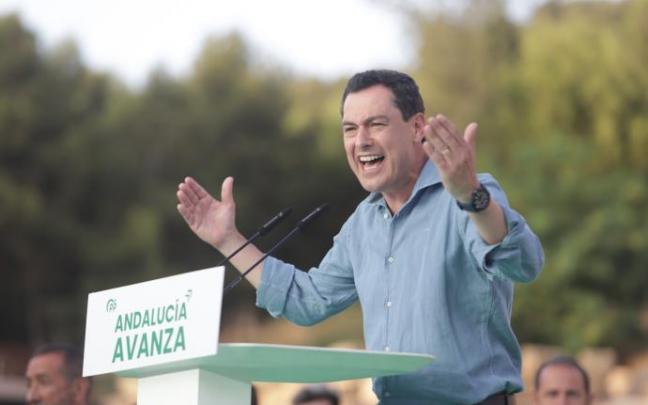 El presidente del PP-A y candidato a la reelección a la Presidencia de la Junta, Juanma Moreno. El presidente del PP-A y candidato a la reelección a la Presidencia de la Junta, Juanma Moreno.