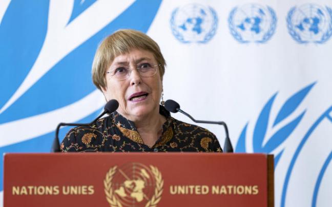 Michelle Bachelet, alta comisionada de Naciones Unidas para los derechos humanos. Michelle Bachelet, alta comisionada de Naciones Unidas para los derechos humanos.